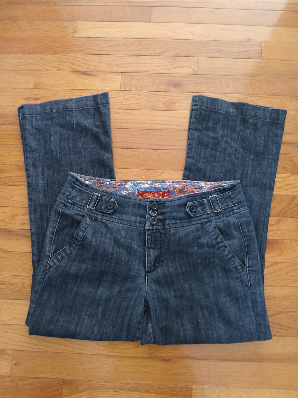one 5 one Women's Dark BLUE Wide-Leg Jeans